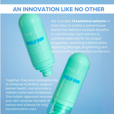 Mayskin Daily Dew Moisturizer | 4% Niacinamide + Bakuchiol + 14 Botanical Extracts | Hydrates, Balances & Brightens Skin | Controls Oil, Fades Marks & Strengthens Skin Barrier | Lightweight Gel Texture | Suitable for All Skin Types | Dermatologist Tested